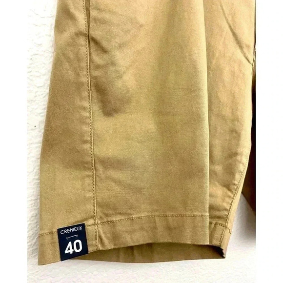 Chino Shorts Sz 40 Men's Cremieux Comfort Stretch Waistband NWT Khaki - Picture 4 of 7